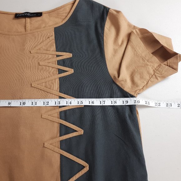 Zanzea Colour Spliced Cotton Summer Dress - Picture 5 of 13